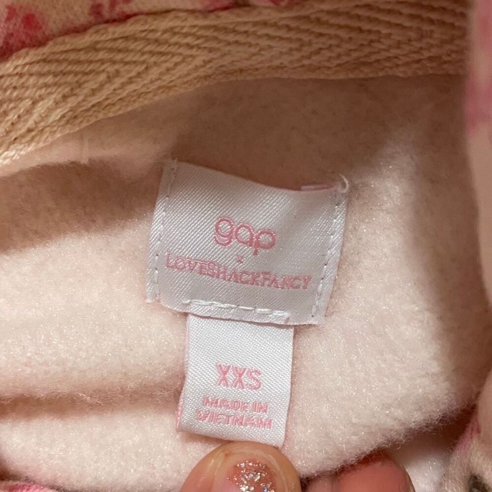 GAP x LoveShackFancy Floral Lounge Set XXS XS Pink Coquette Cottagecore - Picture 7 of 11